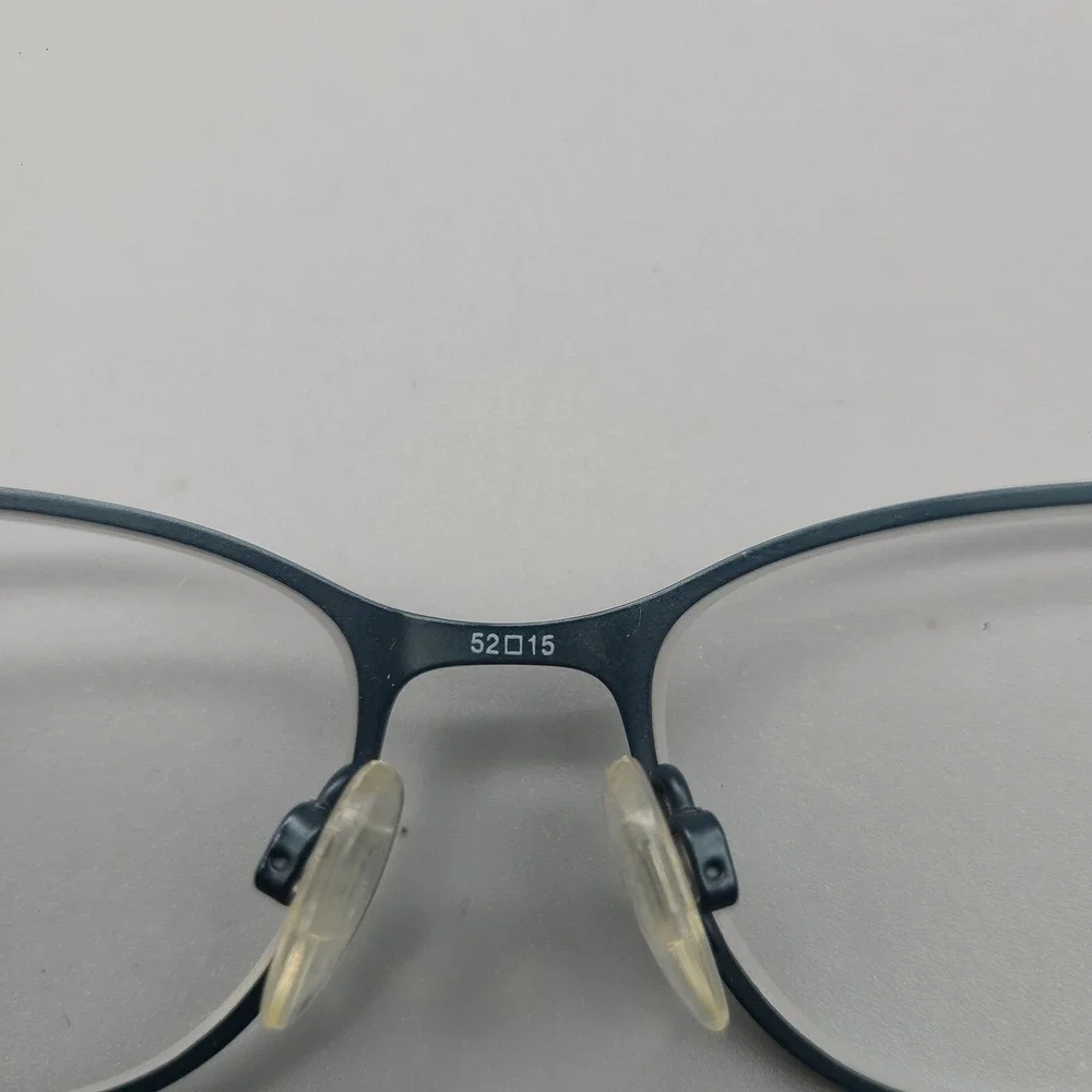 Charmant Titanium Perfection Eyeglasses Navy Blue Teal Pattern 52-15-135 Frames